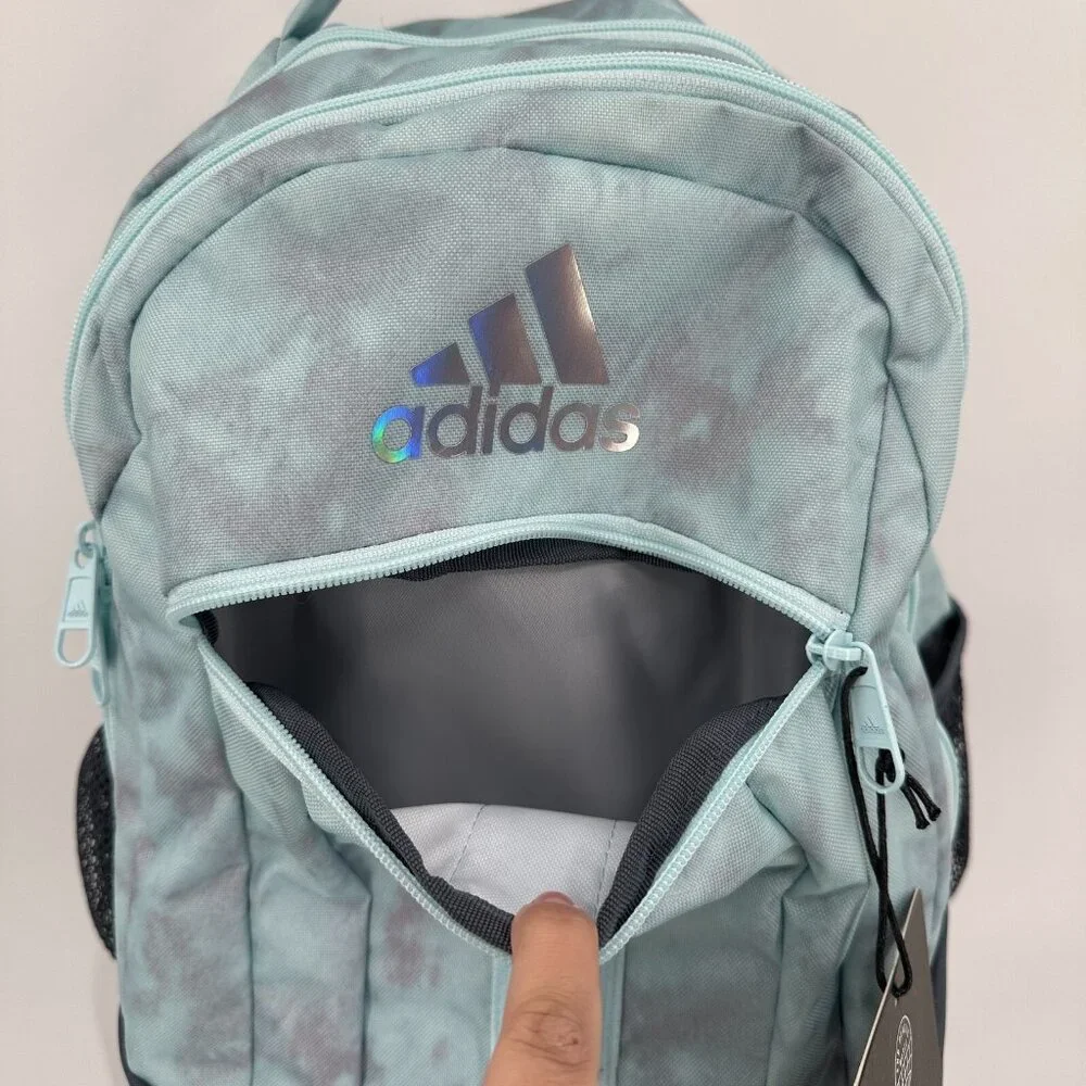 adidas Stratton II Backpack in Light Blue/Gray Large School Bag Fits 17